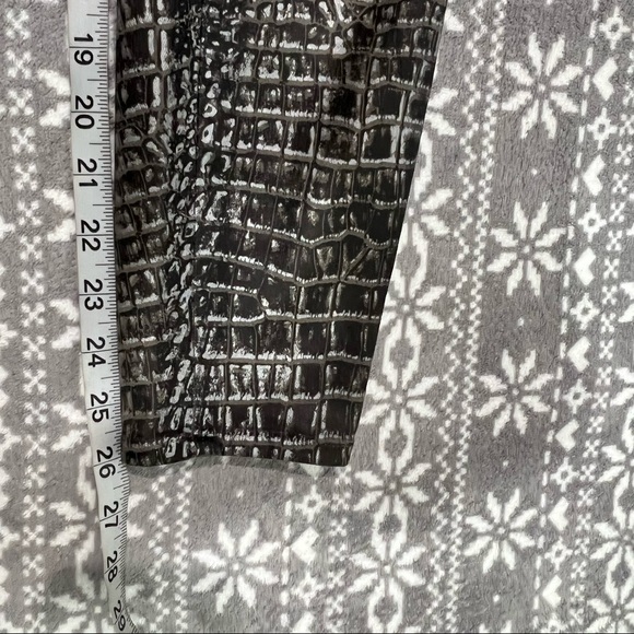 New L’agence Margot High Rise Skinny Jeans In Chestnut Black Croc Foil Size 25 - Picture 11 of 11